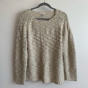 Chico’s wool blend soft cream knit sweater sz 2